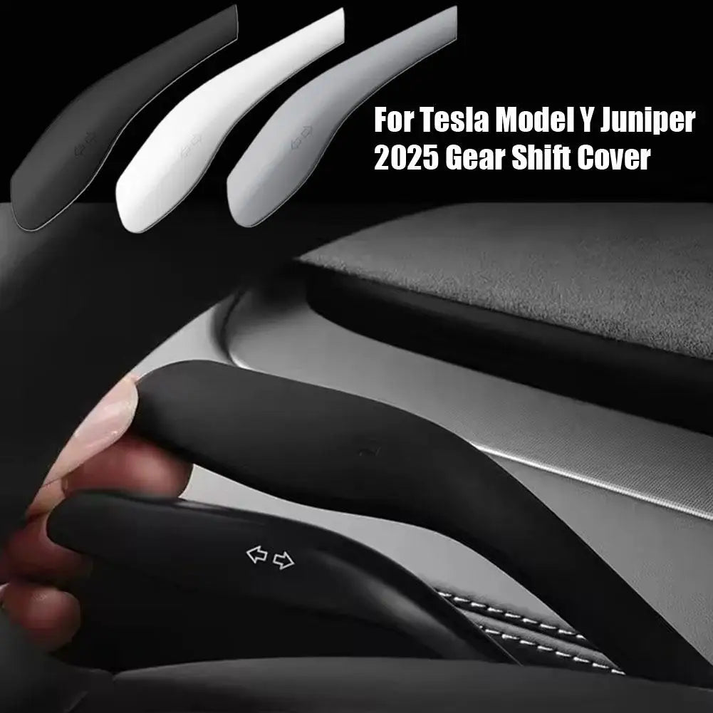 DSI - Soft Silicone Gear Shift Cover - FITS Tesla Model Y Juniper 2025  Steering Wheel Lever Handle Protection Interior Accessories