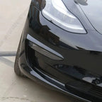 DSI - Tesla Model 3/Y 2017 2018 2019-2023 Glossy Black Carbon Look Car Front Bumper Fog Light Frame Spoiler Decoration/Body Kit