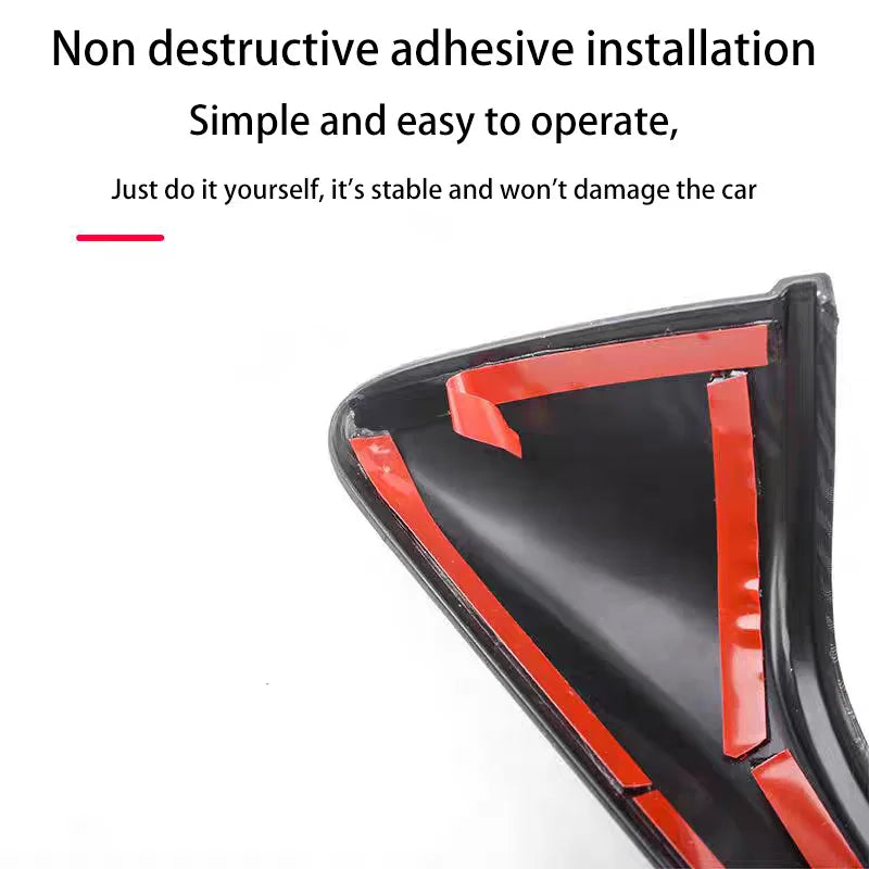 For New Tesla Model Y Juniper 2025+ ABS Carbon Pattern Side Camera Cover ABS Leaf Board Sticker Accessories