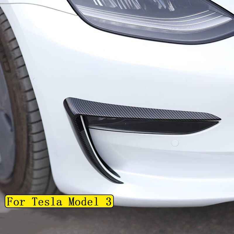 Fits Tesla Model 3 M3 - DSI - FOR MODEL 3 - Fog Lamp trim (stick-on-> no cutting -> no drilling)