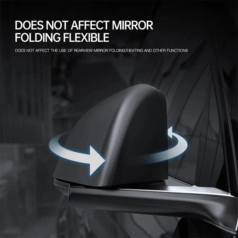 DSI - Carbon Fiber Car Paste Side Door Mirror Cover For Tesla Model Y Juniper2025 Auto Exterior Accessories ABS Sides Rearview Cover