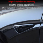 For New Tesla Model Y Juniper 2025+ ABS Carbon Pattern Side Camera Cover ABS Leaf Board Sticker Accessories