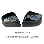 Car Rear View Mirror for Tesla Model Y Juniper 2025 ABS Carbon Fiber Decorative Shell Exterior Accessories Car Rearview Cover