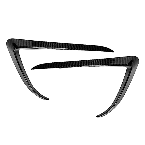 DSTAR - Front Bumper Fog Light Eyebrow Cover Trim for Tesla Model X 2015-2020, Carbon Fiber Style