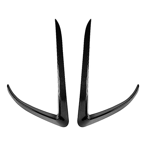 DSTAR - Front Bumper Fog Light Eyebrow Cover Trim for Tesla Model X 2015-2020, Carbon Fiber Style