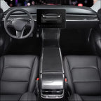 DSI - Carbon Fiber Center Console Wrap - FITS Tesla Model Y 3 2023 ABS  Cover Kit Dashboard Armrest Door Side Trim Sticker Accessories