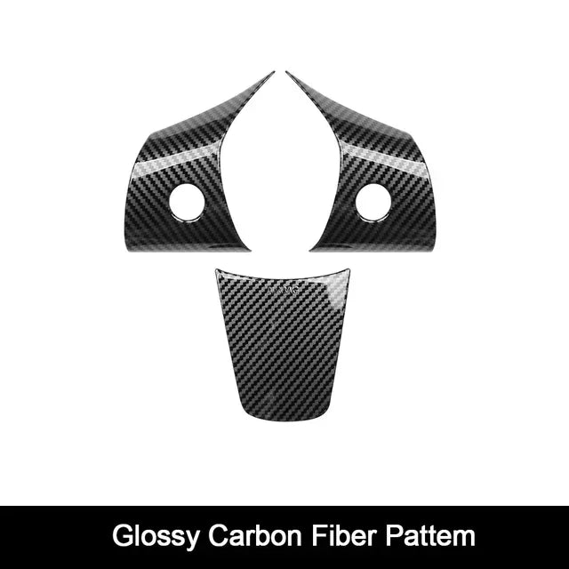 DSI - NEW Steering Wheel Trim Cover For Tesla Model 3/Y Interior Accessories Compatible With Tesla Model 3/Y Carbon Fiber Pattern