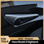 DSI -  Side Camera Cover Lens Protector - FITS Tesla New Model 3 Highland 2024 Black White Red Shiny Matte Carbon Fiber Pattern