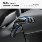 DSI - Carbon Fiber Gear Shift Cover - FITS Tesla Model Y 2025 Juniper Carbon Fiber Gear Shift Cover ABS Steering Lever Handle Protection Shifter Shell Car Decor