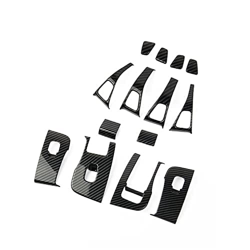 DSI - Carbon Fiber-ISH Interior Door Window Switch Panel Cover Trim KIT FITS Tesla Model 3 2017-2023/Model Y 2020-2023---$27.99