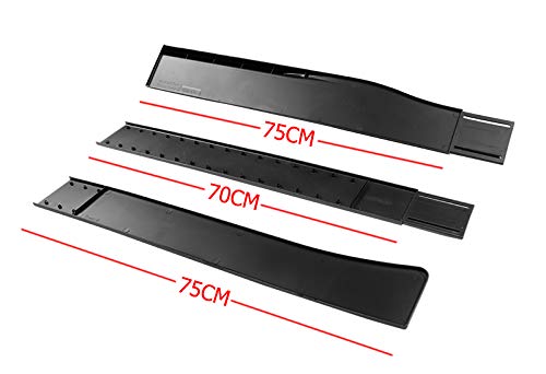 DSI - 9pcs Combo Front Bumper Body Kit Lip + Side Skirt Extensions Diffuser Compatible with 2016-2020 Tesla Model S 2017 2018 2019 (Painted Carbon)