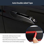 DStar - Exterior Door Handle Covers Compatible with Tesla Model S 2024 2023 2022-2017 Outdoor Handle Trim Exterior Car Accessories ABS 4PC (Carbon Fiber Style)