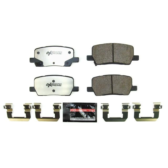 Power Stop Rear Z26-2164 Carbon-Fiber Ceramic Brake Pads Z26 Street Performance For Tesla S 2017-2023, Tesla X 2017-2023 [Model Specific]