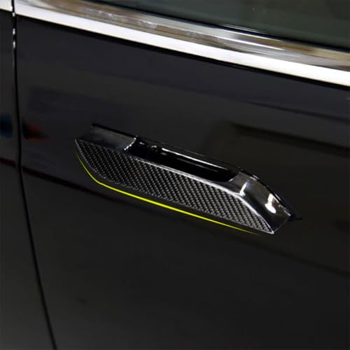 DStar - Exterior Door Handle Covers Compatible with Tesla Model S 2024 2023 2022-2017 Outdoor Handle Trim Exterior Car Accessories ABS 4PC (Carbon Fiber Style)