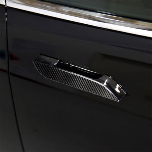 DStar - Exterior Door Handle Covers Compatible with Tesla Model S 2024 2023 2022-2017 Outdoor Handle Trim Exterior Car Accessories ABS 4PC (Carbon Fiber Style)