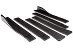 DSI - 9pcs Combo Front Bumper Body Kit Lip + Side Skirt Extensions Diffuser Compatible with 2016-2020 Tesla Model S 2017 2018 2019 (Painted Carbon)