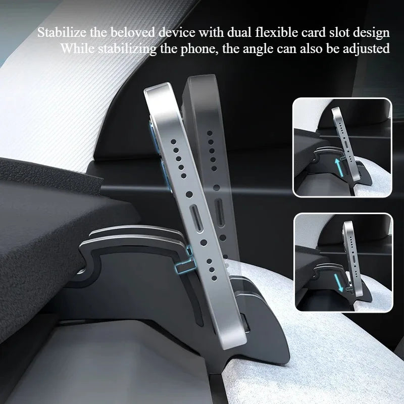 DSI - Silicone Phone Mount For Tesla Model Y 2020-2026 Model 3 Accessories 2019-2026 Also Functions as a Vent Hook and Sunglass Holder