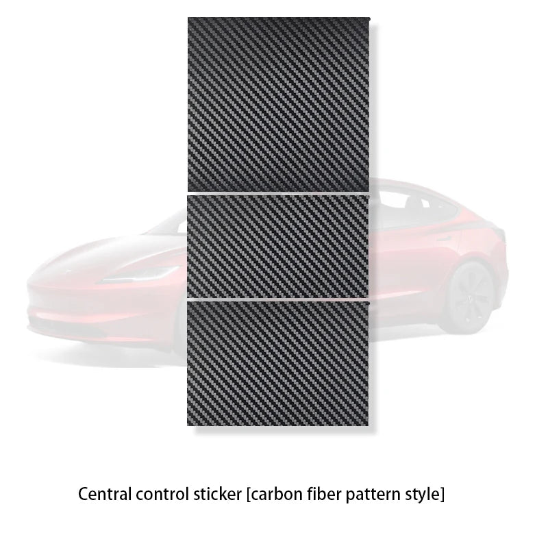 DSI - r Center Console Panel Sticker Suede Film - FITS -  Tesla Model 3 & Y Highland Juniper Carbon Central Control Cover Car Interior Accessories