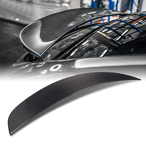 DSTAR - 7PCS Set Front Bumper Lip & Real Carbon Fiber Rear Trunk Spoiler Wing & Rear Roof Spoiler Compatible with 2022-2025 Tesla Model X, 2023 2024 (Painted Carbon Fiber Lip)