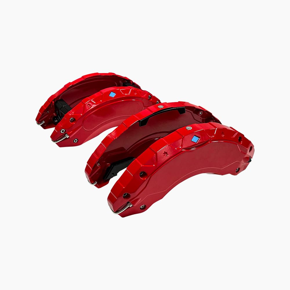DSI - Caliper Covers Compatible with Tesla Cybertruck Accessories 2023,2024,Front and Rear Brake Caliper Covers Set of 4 for Cybertruck Pickup Truck Wheel Accessories(Red)
