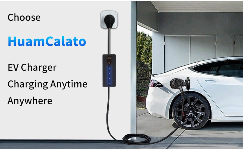 DSI - Level 1 16-Amp Portable EV Charger for Tesla Model 3/Y/S/X, NACS Plug, Home or Travel Charging Solution