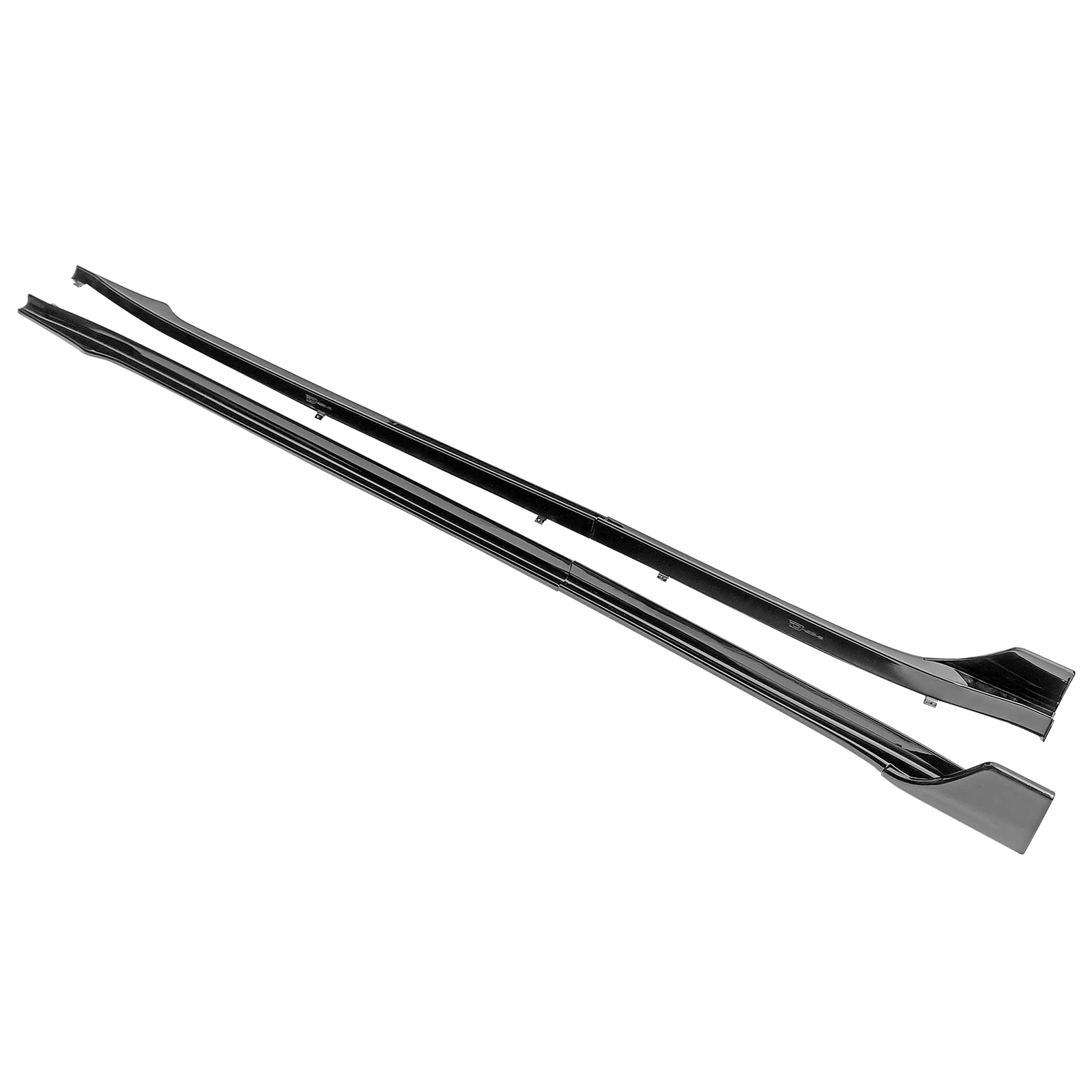 DSI - Side Skirts Extension Compatible with 2017-2025 Tesla Model 3, V Style Painted Gloss Black Rocker Panel Driver Passenger Side 6PC PP, 2018 2019 2020 2021 2022 2023 2024