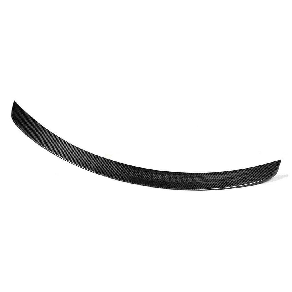 DSI - 100% Real Dry Carbon Fiber Spoiler Cover Cap - Gloss Finish - Weatherproof 3M Tape - Original Wing Fit - Tesla Model S (2012-2023) - Trunk Lip Tail Lid - OEM Performance