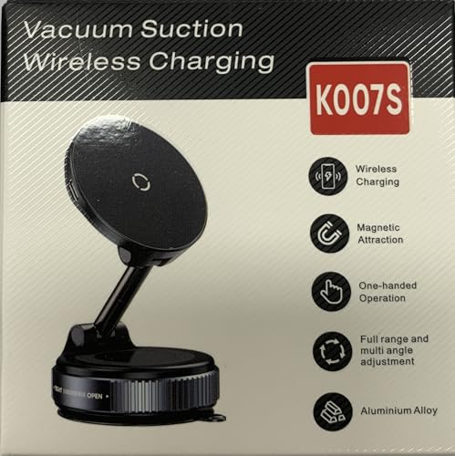 DSI - 15W for MagSafe Car Mount Charger, Magnetic Wireless Car Phone Holder for iPhone 17 16 15 14 13 12 Pro Max, 360° Adjustable iPhone Charger for Car with USB C Car Charger Adapter