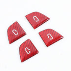 DSI - Carbon Fiber Door Lock Switch Cover Trim for Tesla Model 3 Highland 2024-2026 Model Y Juniper 2025-2026 (Red Carbon Fiber Look)