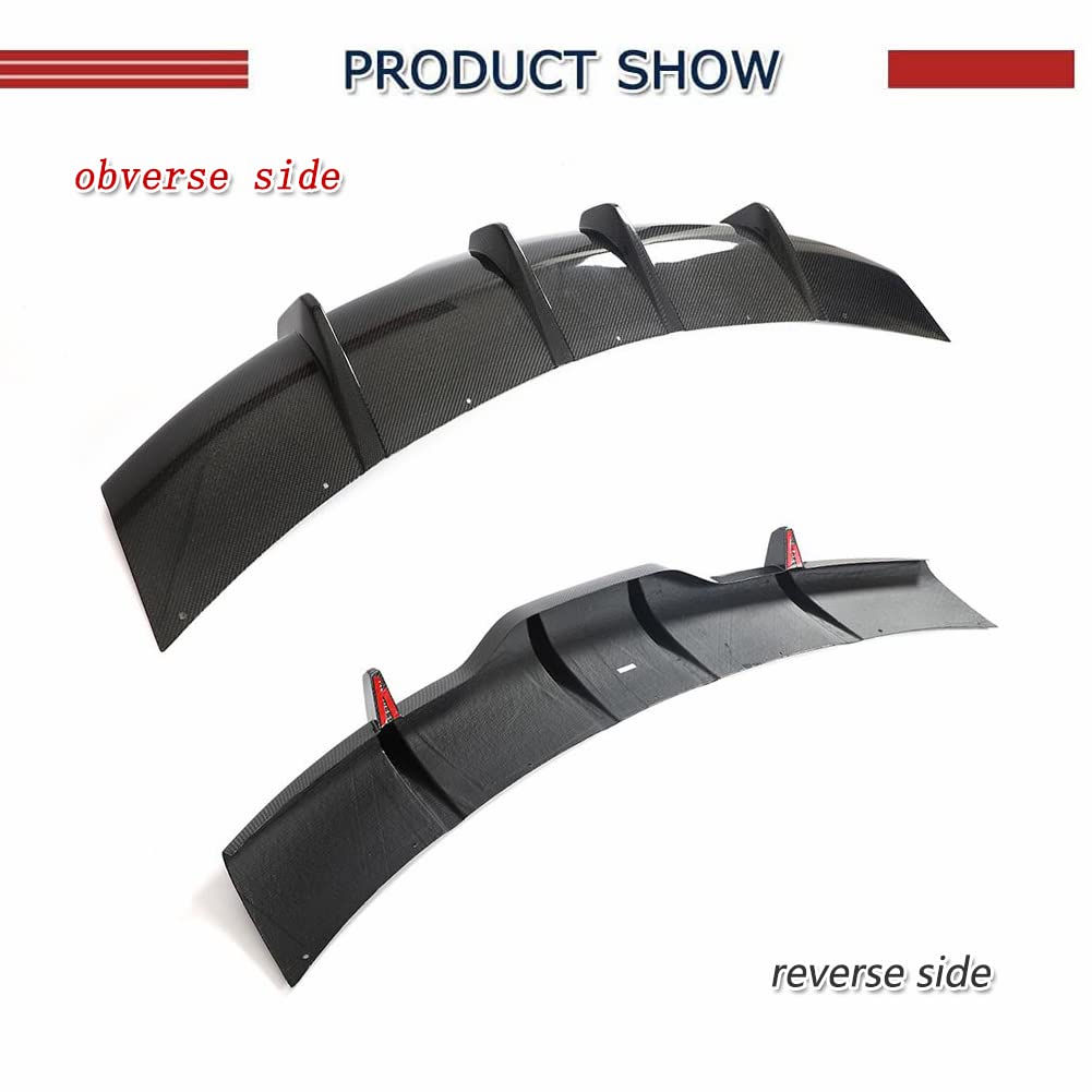 DSI - REAL - Carbon Fiber Rear Diffuser for Tesla Model S 2021 2022 2023 Rear Bumper Splitters Lower Lip Spoiler Valance Protector Factory Outlet
