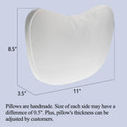 DStar - Nappa Leather Headrest Pillow 2 Packs for Tesla Neck Pillow Uniquely Designed for Tesla Model Y/3/S/X Tesla Car Neck Support Cushion for People Under 5'7" White