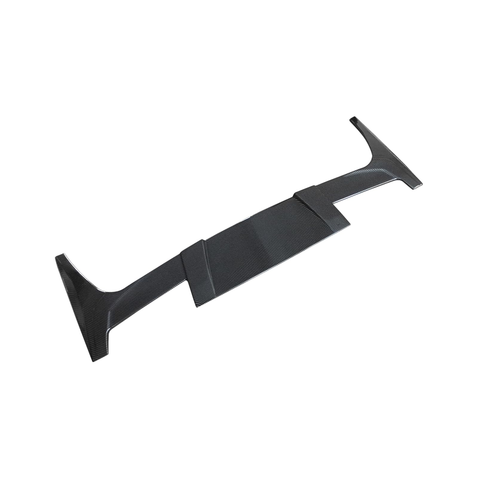 DSI - Carbon Fiber Look Fits for 2016-2025 Tesla Model X Rear Top Window Roof Spoiler Wing ST Style ABS Plastic Exterior Body Kits Trim