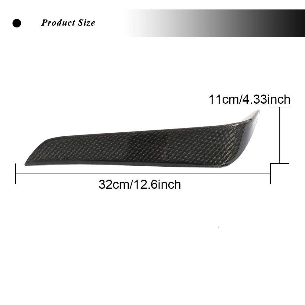 DSI - Carbon Fiber Rear Fender Vent fits for Tesla Model X 75D 90D P90D 100D P100D 2016 2017 2018 Carbon Fiber Rear Air Intake Vent Trim Apron 2pcs/Set
