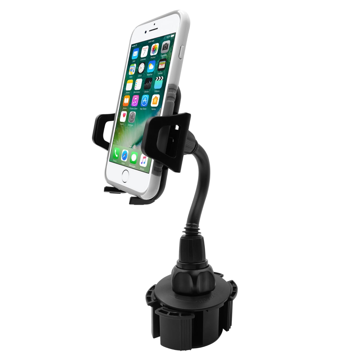 DSI - Car Cup Holder Phone Mount - Securely Holds Phones up to 4.1” Wide - Flexible Gooseneck & 360° Rotatable Cradle
