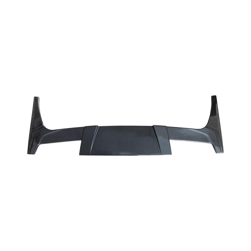DSI - Carbon Fiber Look Fits for 2016-2025 Tesla Model X Rear Top Window Roof Spoiler Wing ST Style ABS Plastic Exterior Body Kits Trim