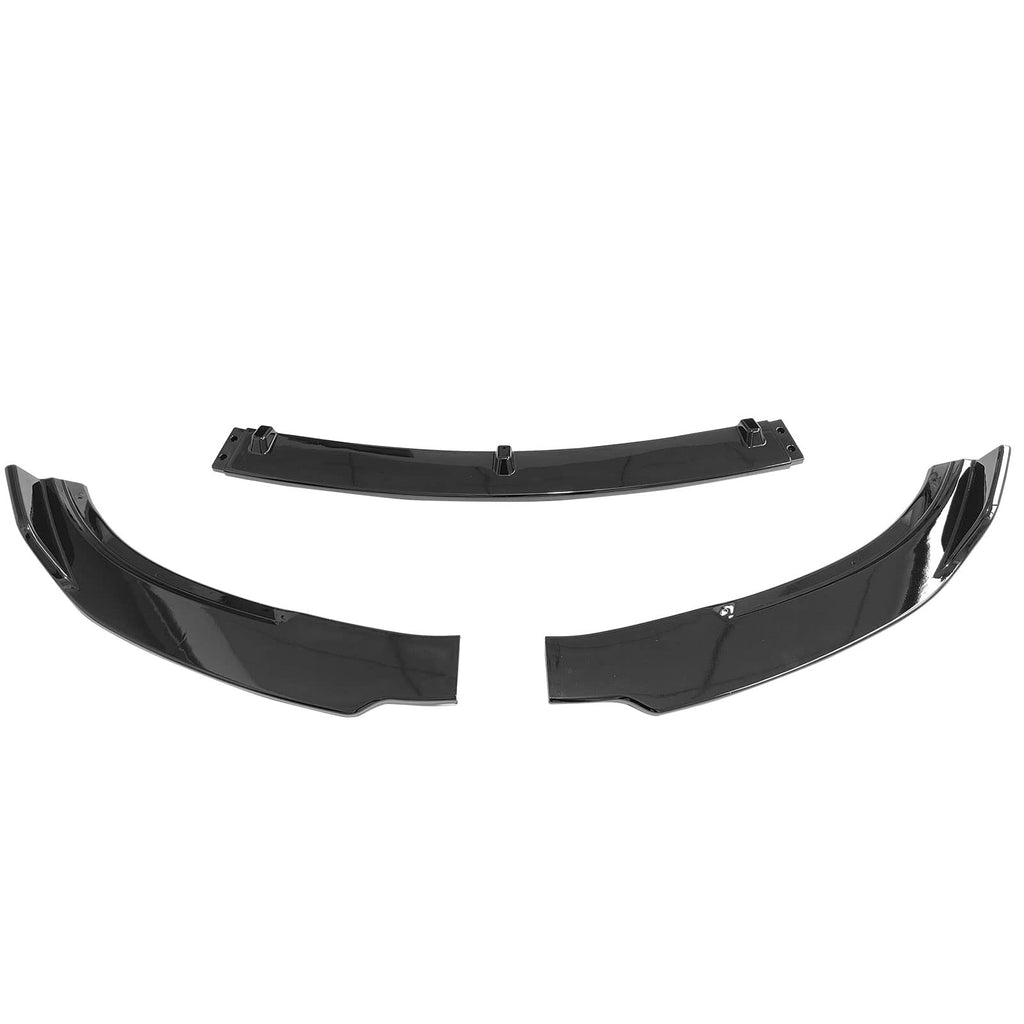 DSI - Compatible with 2017-2023 Tesla Model 3 Sedan 4-Door Front Bumper Lip, IKON Style Gloss Black PP Front Bumper Lower Chin Spoiler Splitter