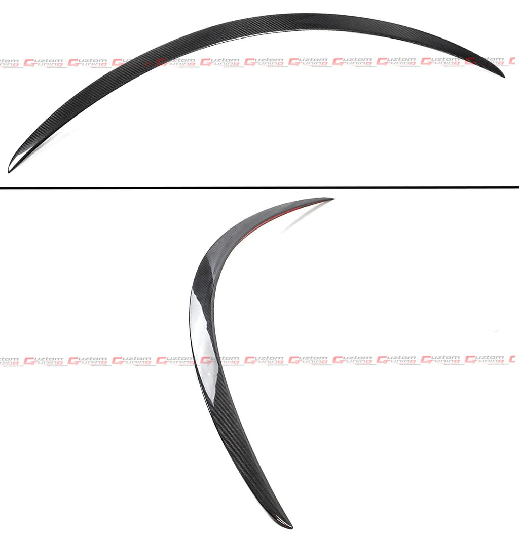 DSI - OE Plaid Style Real Carbon Fiber Trunk Spoiler Wing Compatible for 2021-2024 Tesla Model S All Models