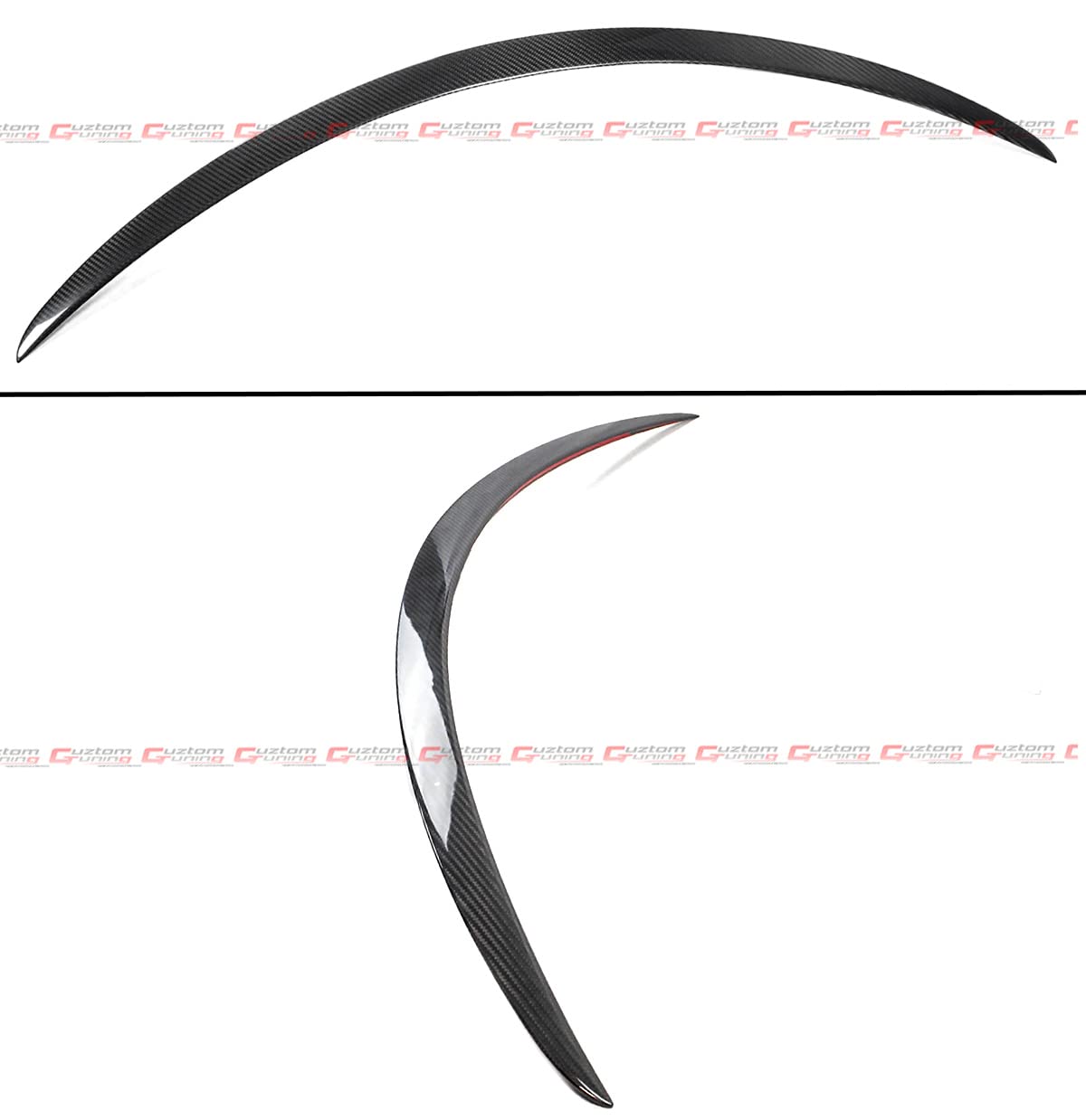 DSI - OE Plaid Style Real Carbon Fiber Trunk Spoiler Wing Compatible for 2021-2024 Tesla Model S All Models