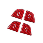 DSI - Carbon Fiber Door Lock Switch Cover Trim for Tesla Model 3 Highland 2024-2026 Model Y Juniper 2025-2026 (Red Carbon Fiber Look)