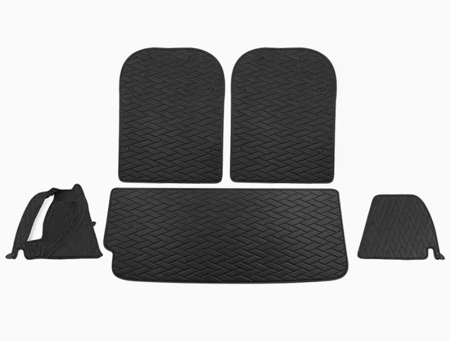 DSTAR - Car Trunk Mat for Tesla Model X 6/7 Seater 2016-2021 (NOTE **2022-Current DO NOT FIT) Full Coverage Trunk Cargo Mat All Weather Rear Cargo Liner Heavy Duty (Black with Black Stitching)