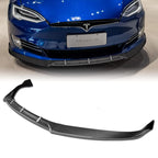 DSI - 9pcs Combo Front Bumper Body Kit Lip + Side Skirt Extensions Diffuser Compatible with 2016-2020 Tesla Model S 2017 2018 2019 (Painted Carbon)