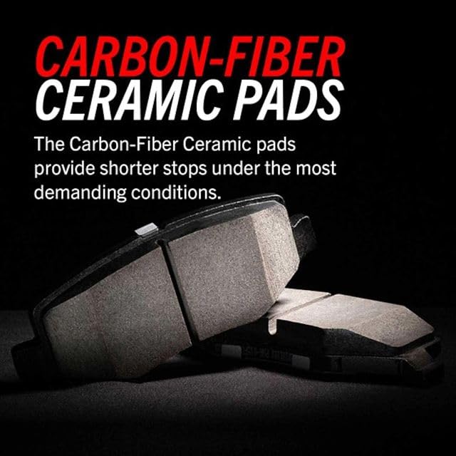 Power Stop Rear Z26-2164 Carbon-Fiber Ceramic Brake Pads Z26 Street Performance For Tesla S 2017-2023, Tesla X 2017-2023 [Model Specific]