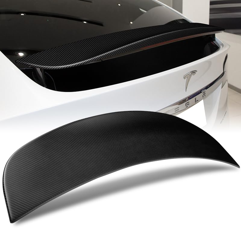 DSI -  Real Carbon Fiber, OE-Style Rear Trunk Spoiler Wing, Compatible with 2016-2025 Tesla Model X, Lightweight Exterior Accessories, Replacement Parts (Matte Carbon Fiber)