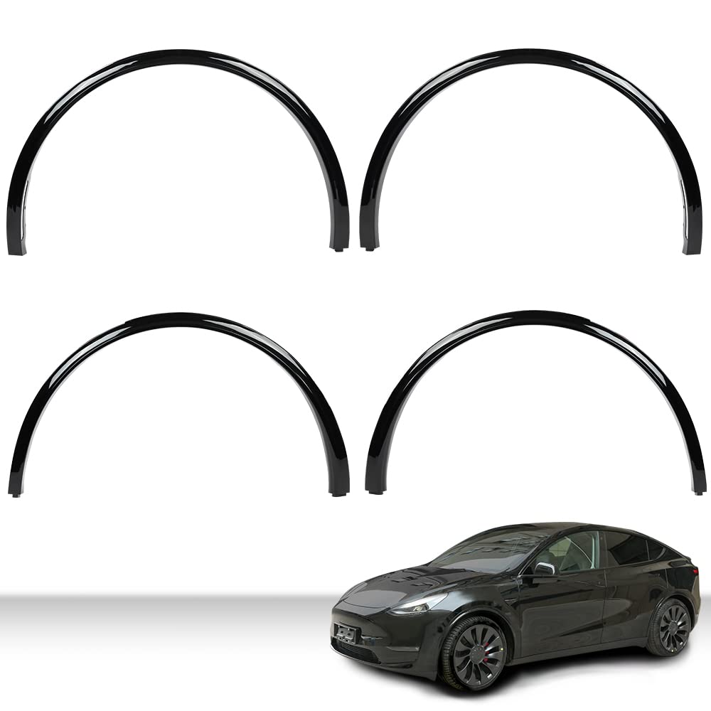 DSI - MODIFIED -  Fender Flares Compatible with 2020-2024 Tesla Model Y, Wide Body widened 0.57 "in front/0.6" in rear BLACK paint style