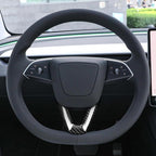 DSI - Compatible with 2024 Tesla Model 3 Steering Wheel Chin REAL Carbon Fiber Decoration Cover, 2024 Tesla Model 3 Accessories