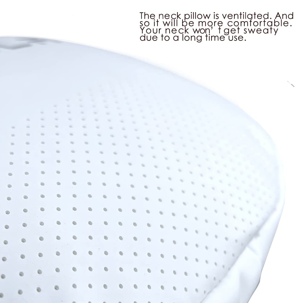 DStar - Nappa Leather Headrest Pillow 2 Packs for Tesla Neck Pillow Uniquely Designed for Tesla Model Y/3/S/X Tesla Car Neck Support Cushion for People Under 5'7" White