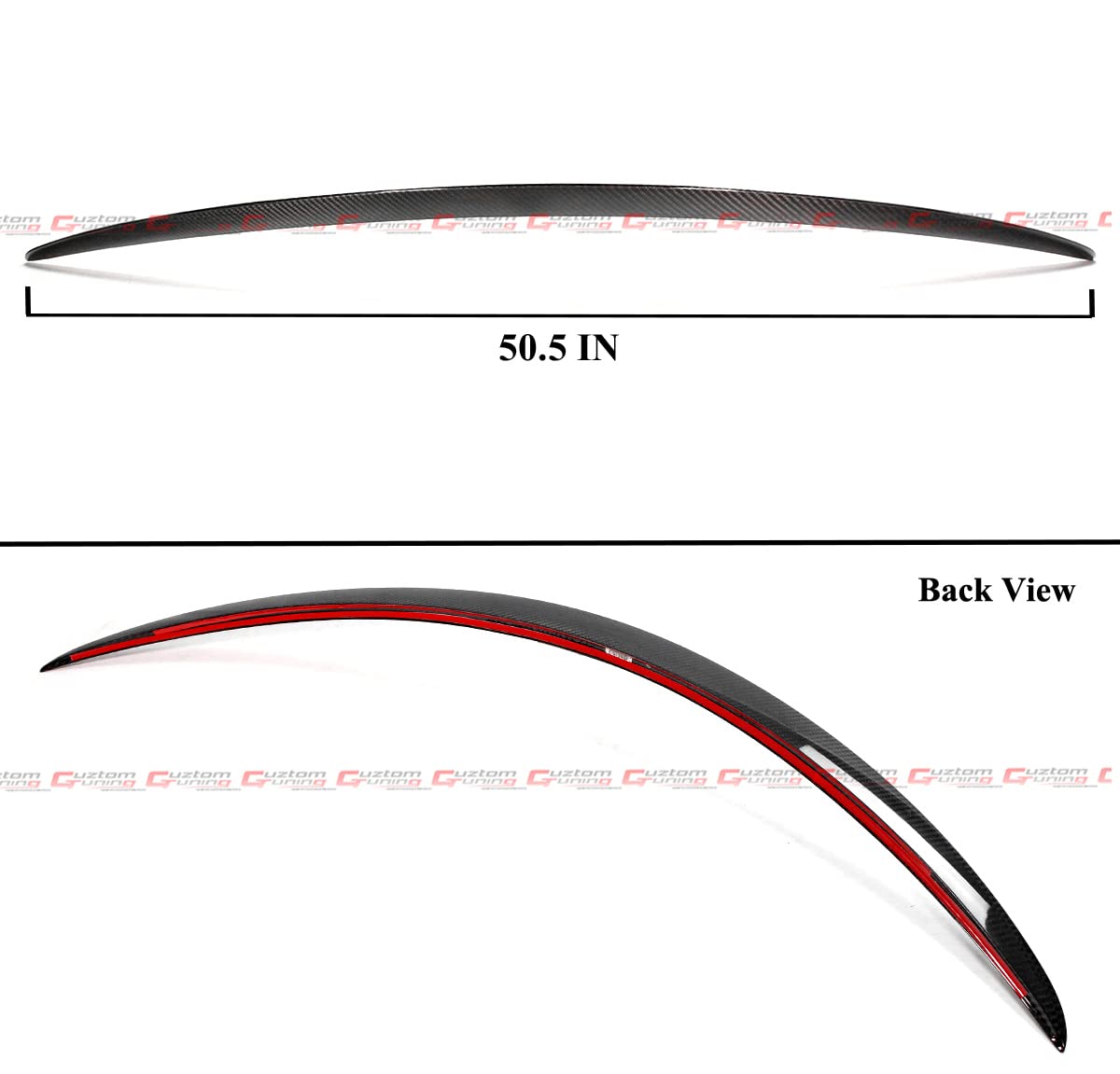DSI - OE Plaid Style Real Carbon Fiber Trunk Spoiler Wing Compatible for 2021-2024 Tesla Model S All Models