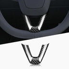 DSI - Compatible with 2024 Tesla Model 3 Steering Wheel Chin REAL Carbon Fiber Decoration Cover, 2024 Tesla Model 3 Accessories