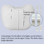 DStar - Nappa Leather Headrest Pillow 2 Packs for Tesla Neck Pillow Uniquely Designed for Tesla Model Y/3/S/X Tesla Car Neck Support Cushion for People Under 5'7" White