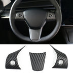 DSI - Carbon Fiber Center Console Wrap - FITS Tesla Model Y 3 2023 ABS  Cover Kit Dashboard Armrest Door Side Trim Sticker Accessories